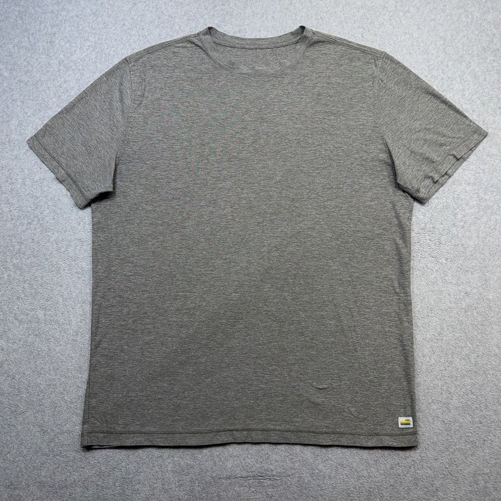 Vuori Strato Tech Tee Shirt Mens XL Brown Short Sleeve Performance Workout